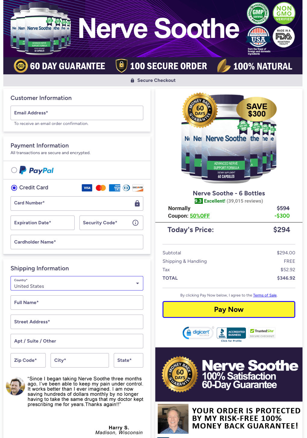 Nerve Soothe Order- Buy Now